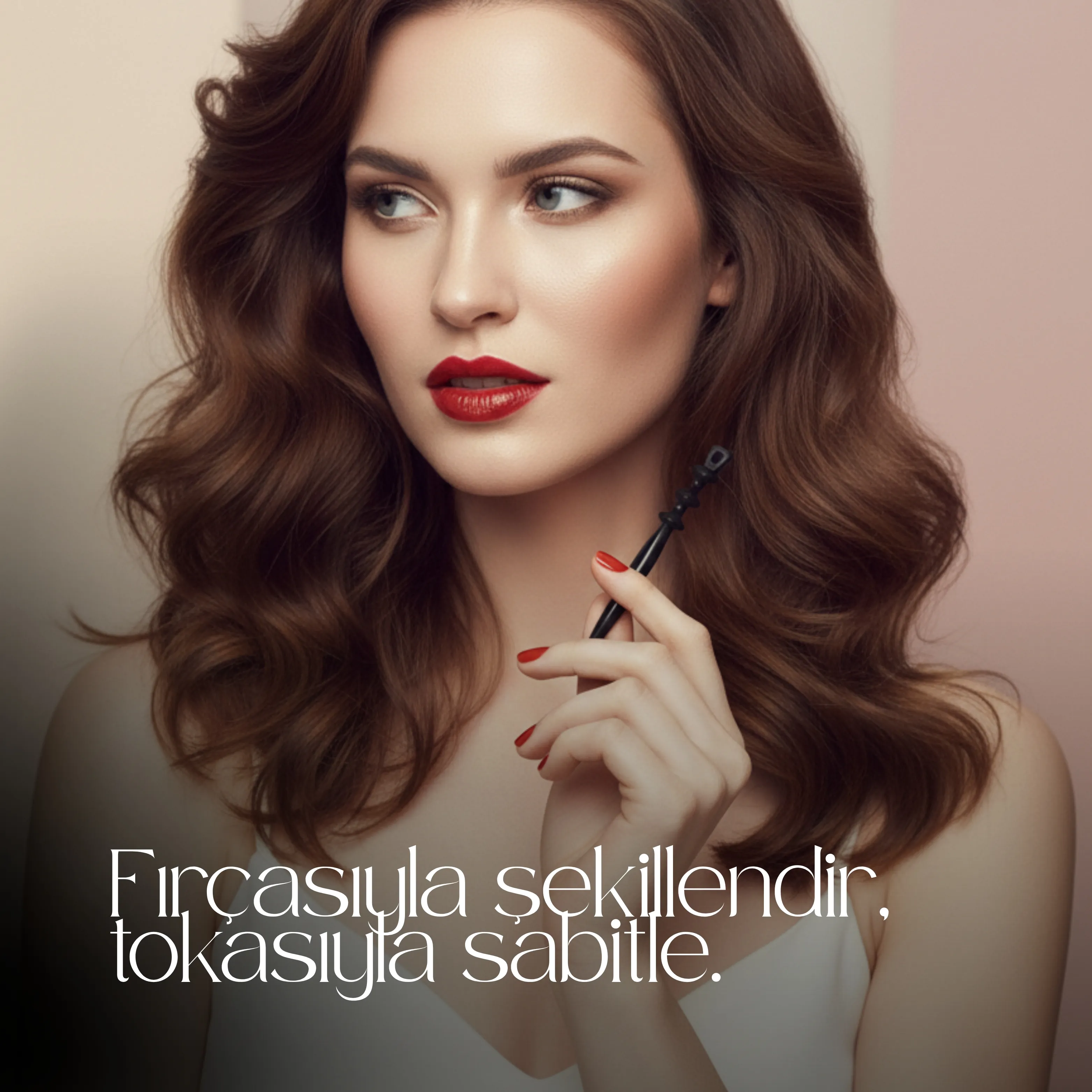 Professional 333 Tokalı Kırmızı Saç Fırçası